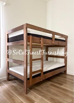New twin bunk bed and mattress