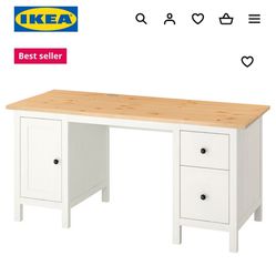IKEA Hemes Desk All White 