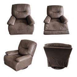 Brown Swivel Recliner