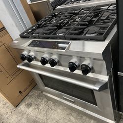 Kitchen Aid Stainless Steel 36” Dual Fuel Range Used