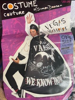 Brand new  Vegas Vampire Halloween( Cape And Wig Included )