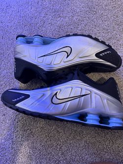 Nike Shox R4 Silver Blue Sneakers