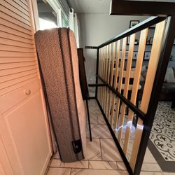 Bed Frame, Mattress, And Headboard 