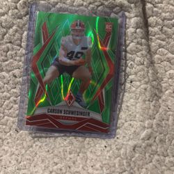 2025 Panini Phoenix - Rookies Carson Schwesinger #201 Teal Pyramids /225 (RC)