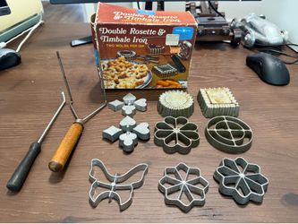 Vintage Nordic Ware Double Rosette and Timbale Iron With Original Box