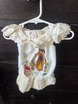 Baby Girl Virgin Mary Ruffle Top Size 10