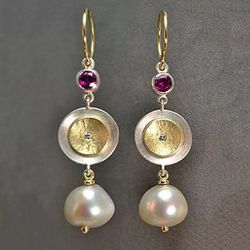 Two tone Dangle earrings.