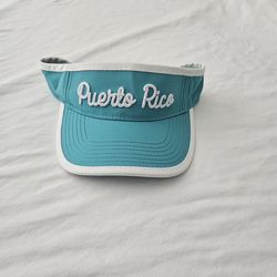 Puerto Rico Sun Visor – Teal & White – New with Tags