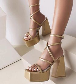 Gold Platform Sandals