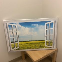 Canvas Wall Art  Open Wheat Field Wrap Modern Home Art