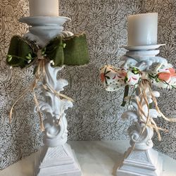 6 Decorative Bows With Candle Holder 