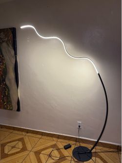 Abstract Squiggle Arc Floor Lamp