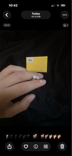 Silver VVS earrings GRA tested