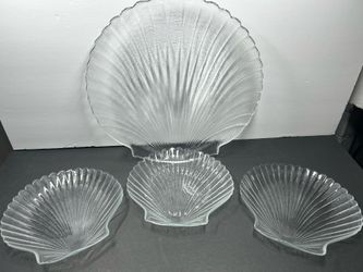 Clear Glass Shell Plates