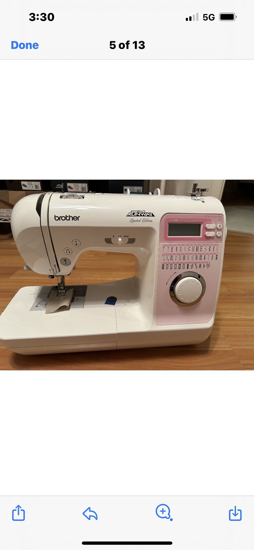 Beautiful Limited Edition Project Runway Sewing Machine ONLY USED TWICE