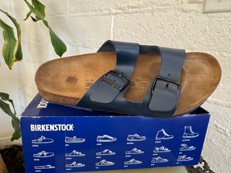 NEW Birkenstock Betula Navy Blue Arizona Leather Sandals Men's Size 44/11