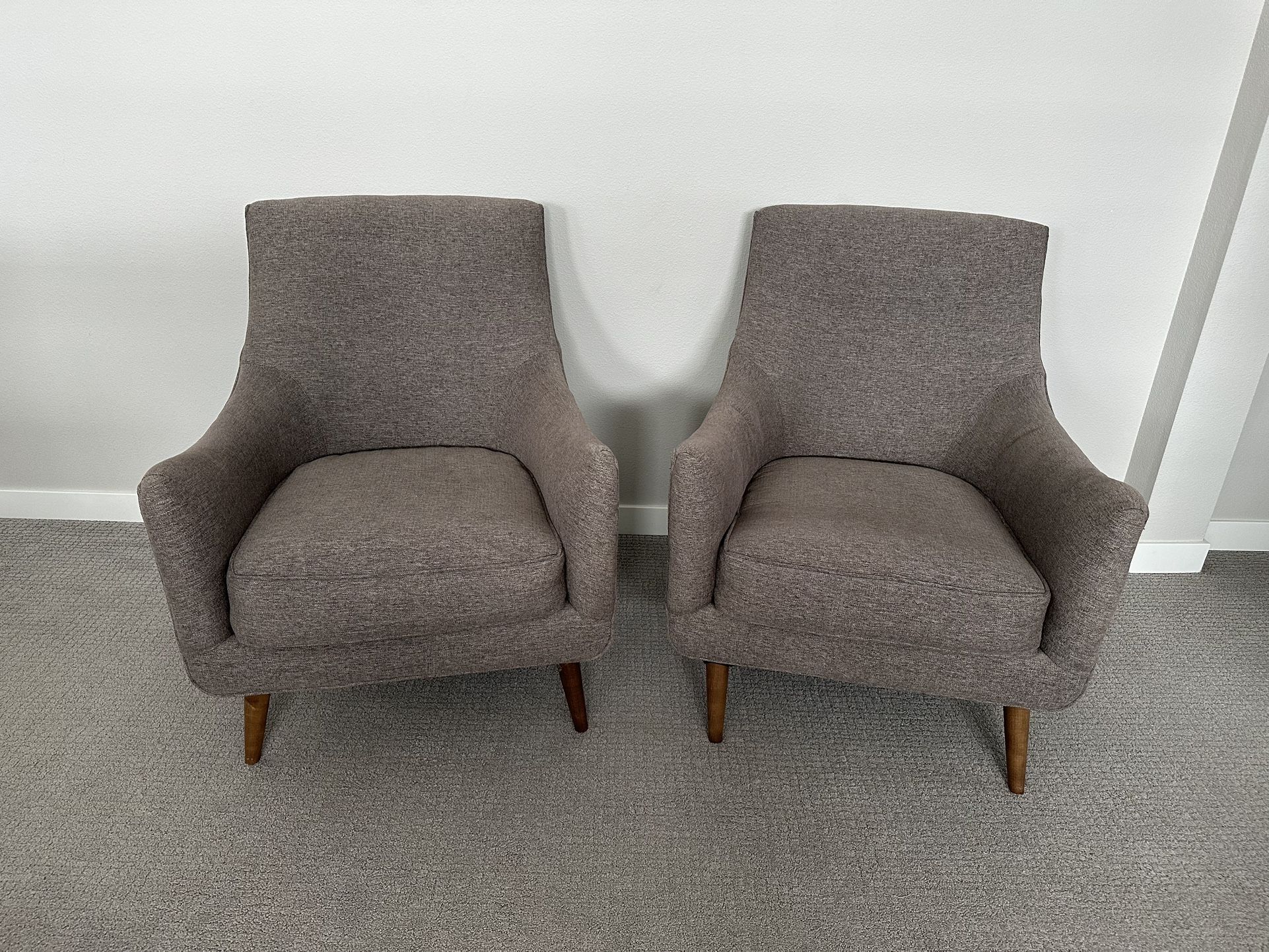 2 Gray Lounge Chairs