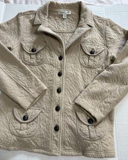 Women's Coldwater Creek Quilted Beige Jacket XS