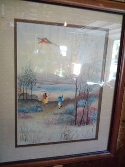 Artwork, Kids Flying Kites