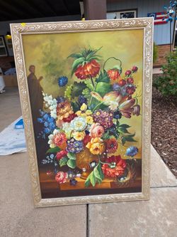 Floral painting oil on canvas