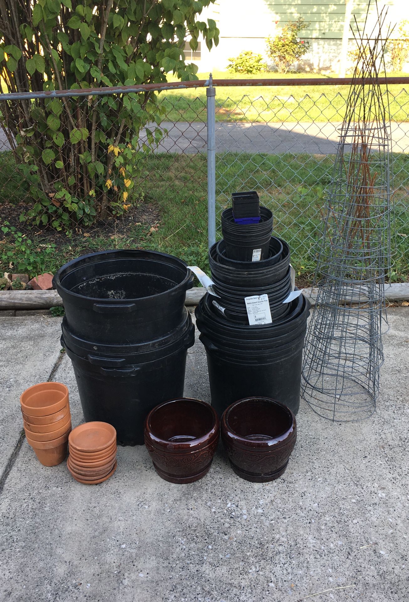 Variety plant containers and tomato cages