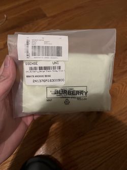 Burberry Archive Beige Check Money Clip Card Holder New