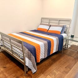 Queen Bed And Night Stand - Crate and Barrel