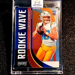 Justin Herbert 2020 Playoff Rookie Wave Chargers NFL STAR