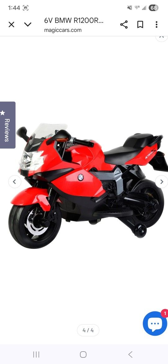 Red BMW Motocycle 12v 