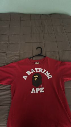 Red bape college tee