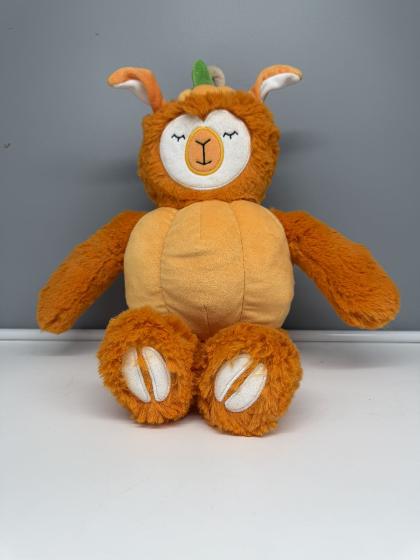 Slumberkins Halloween Alpaca Pumpkin Kin Plush - 16"