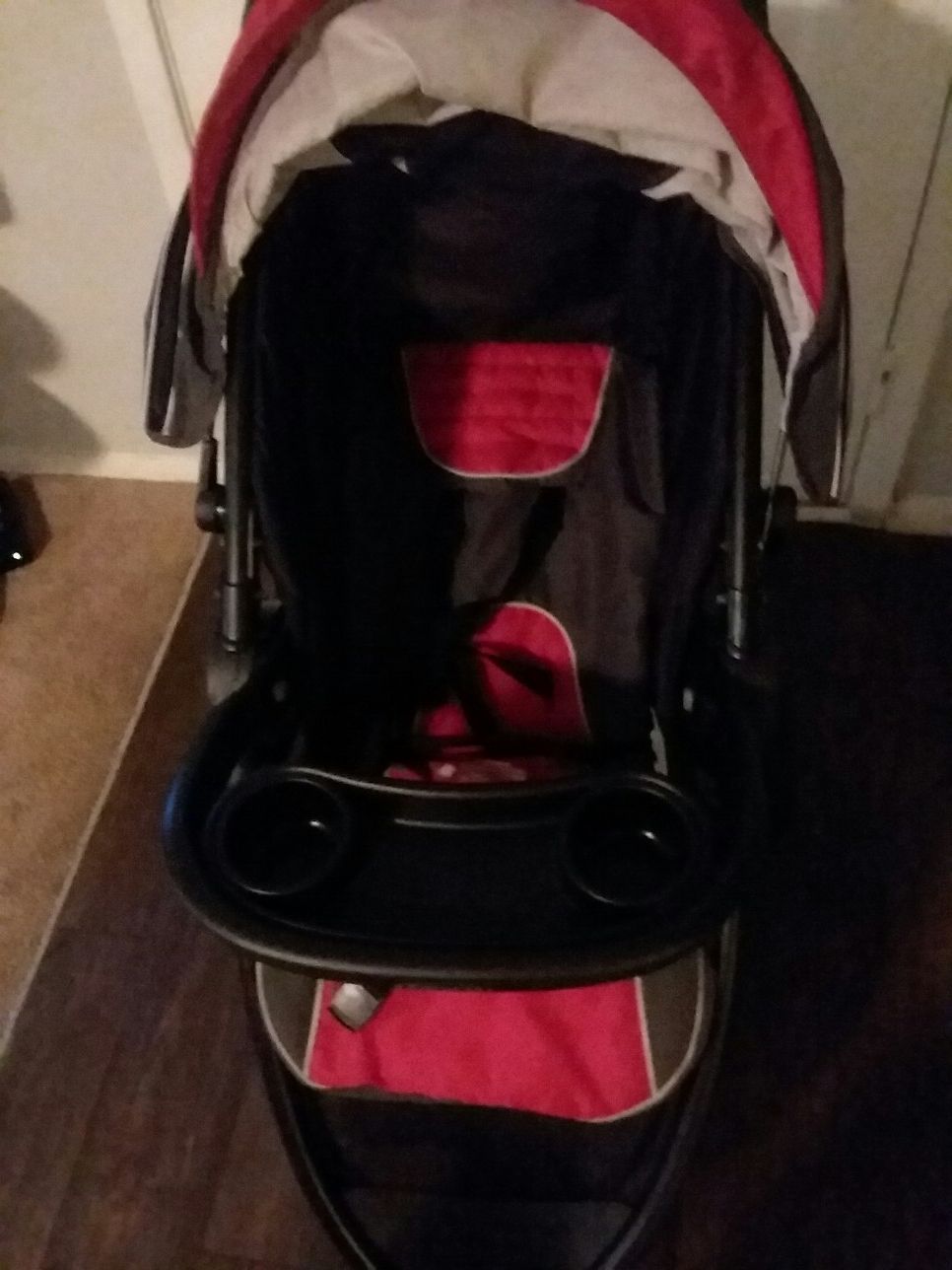 Black and red Greico stroller