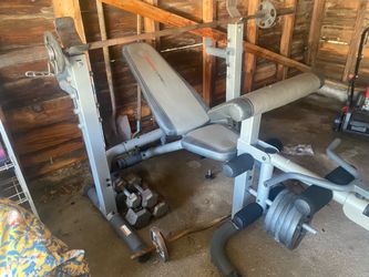 Weight bench w/ weights