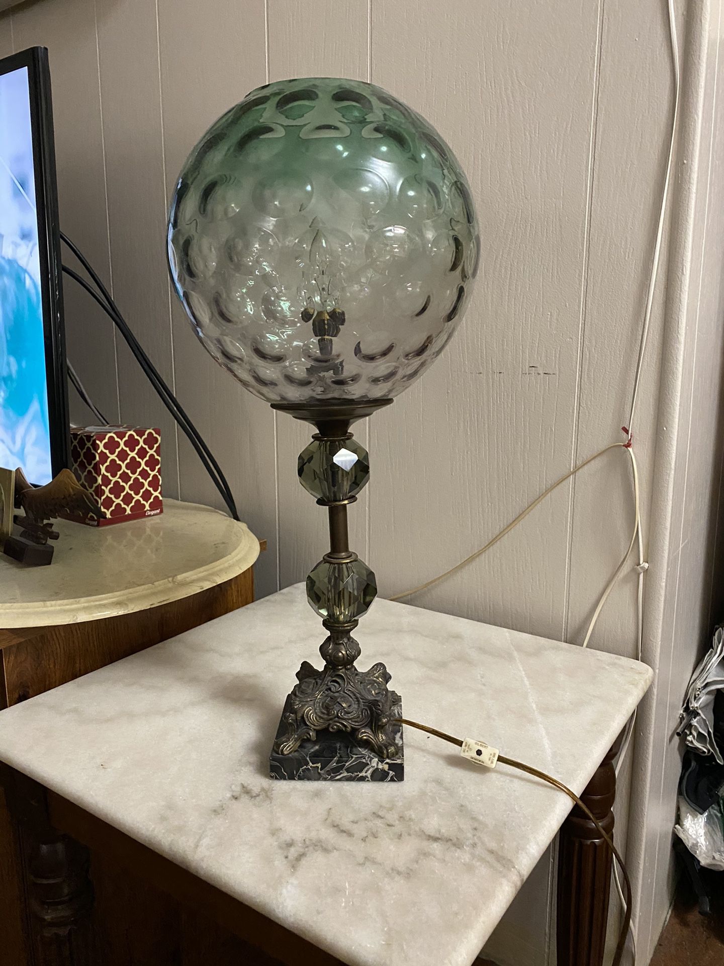 Antique Harvey crystal lamp