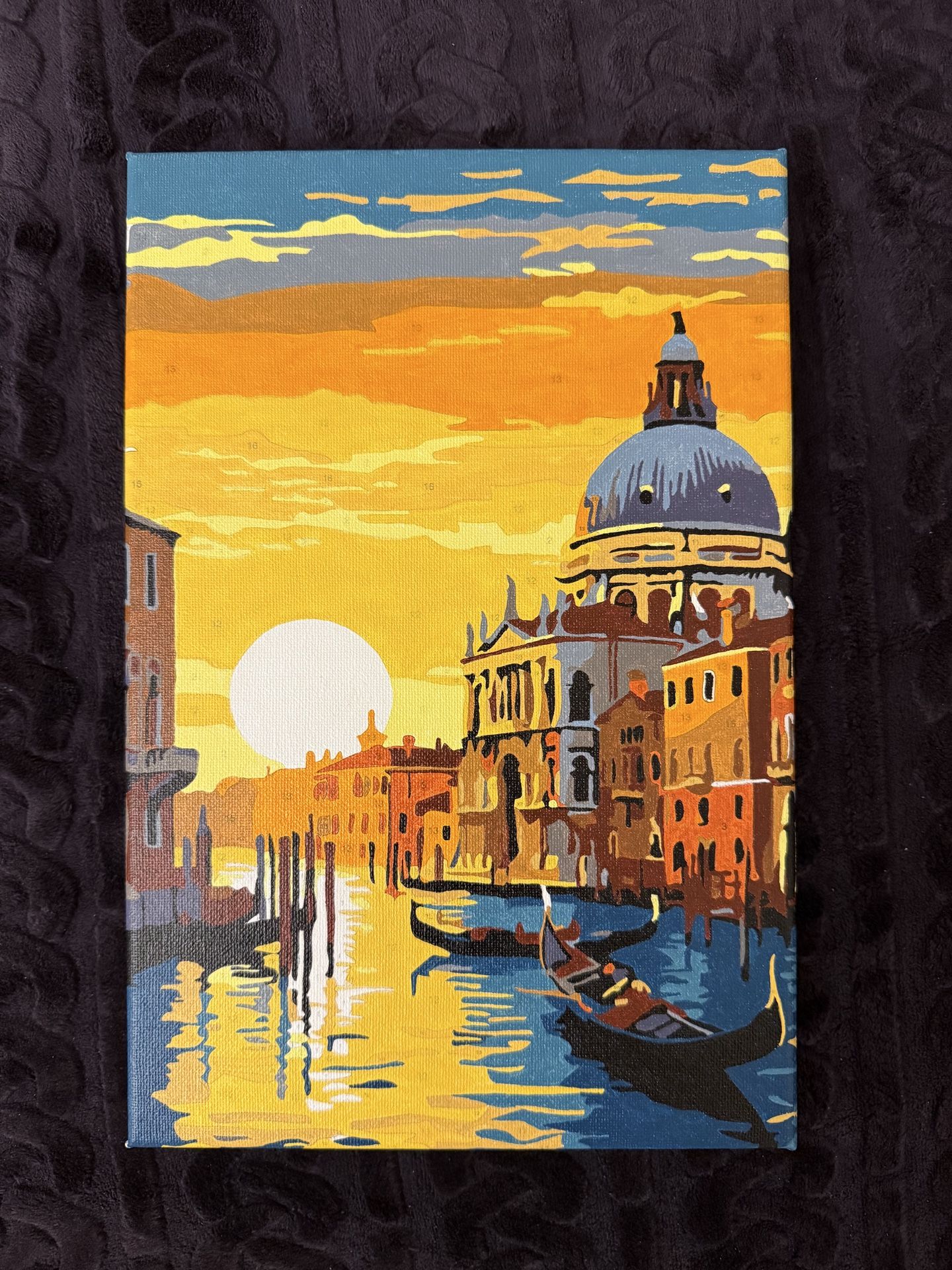 Framed Paint by Numbers - Venice - Fully Painted On Canvas