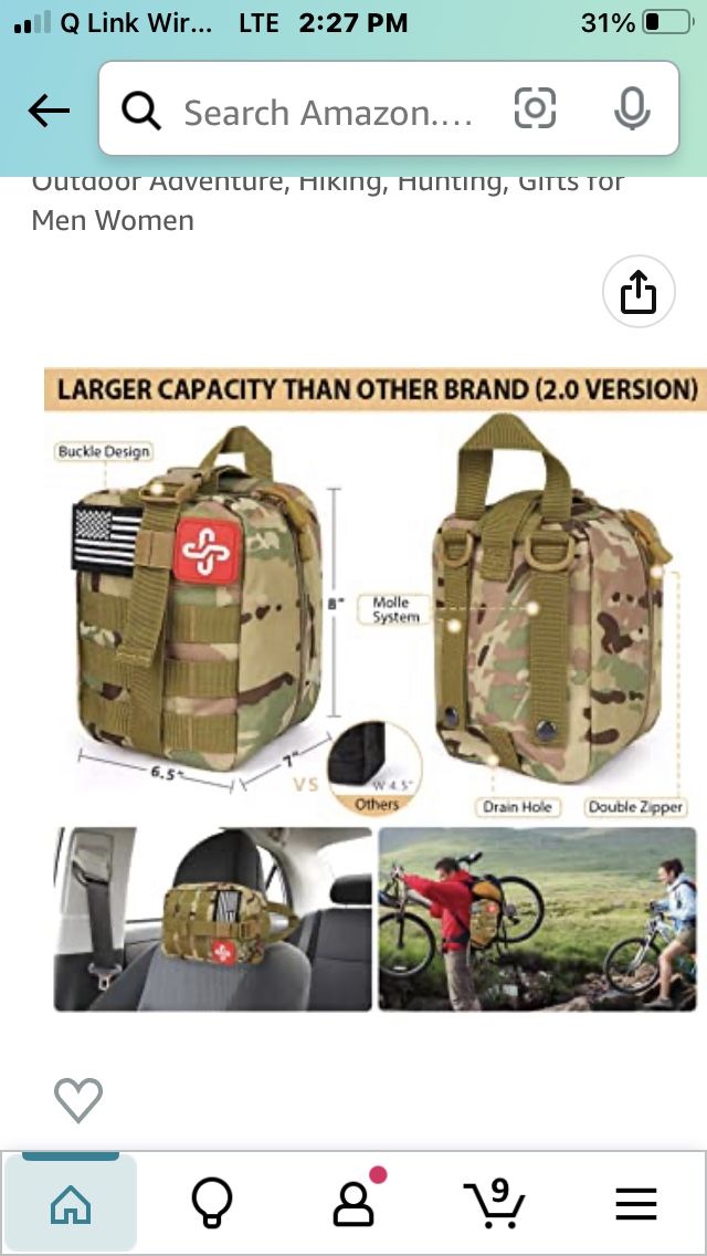 250 pc Survival Camo Backpack