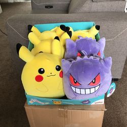 Pikachu and Gengar Pokemon Squishmallows