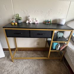 Black And Gold Desk.
