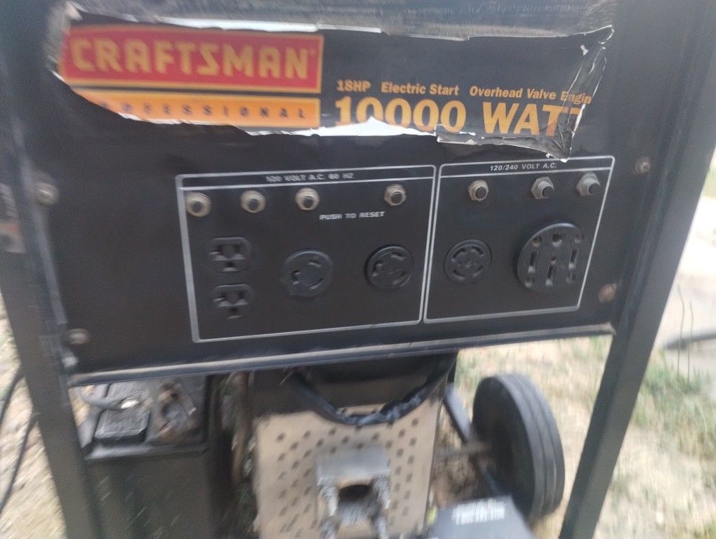 Craftsman 10,000 Watt Gen Electric Start