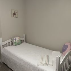 Two Twin Beds, White, Can Become Bunk Beds, Convertible 