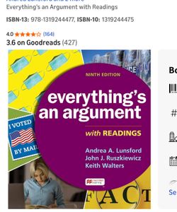 Everything’s an argument, ninth edition with readings