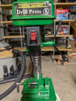 green benchtop drill press