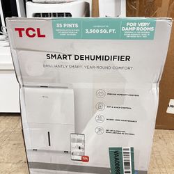 35 Pint Smart Dehumidifier, 3,500 sq. ft., White, New in Box 
