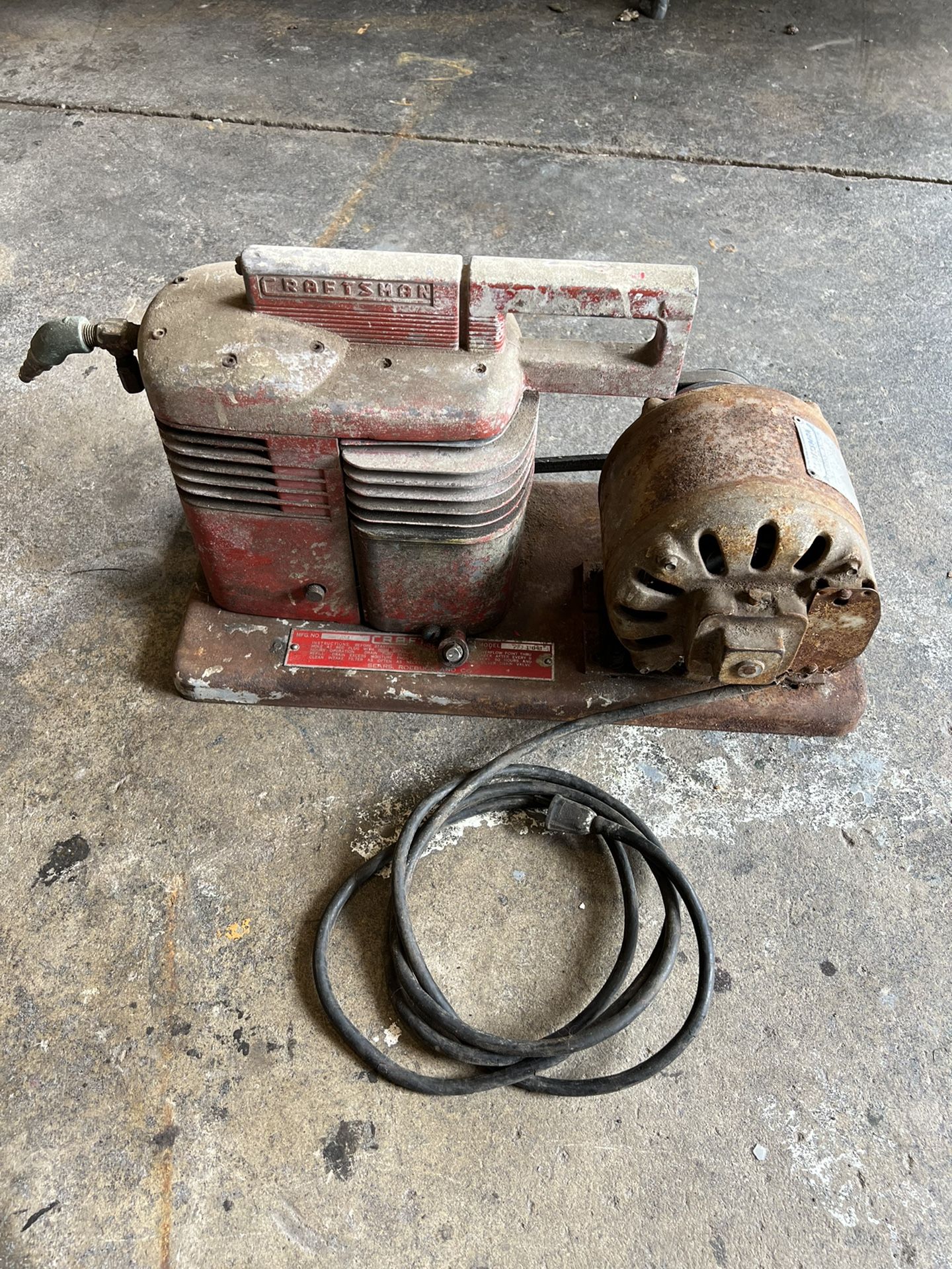 Vintage Craftsman Air Compressor