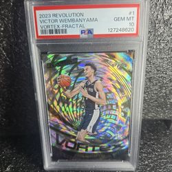 2023 PANINI REVOLUTION VORTEX FRACTAL #1 VICTOR WEMBANYAMA PSA 10