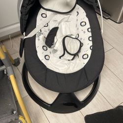 2 Bassinet  Car seat Walker, Bouncy Two Swings Play Mat Diapers newborn and size 3 brand new and  loose diapers  baby clothes newborn 2 18 Maybe 