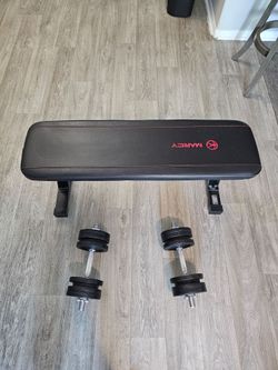 Flat Bench with dumbbells
