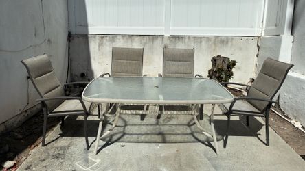 Patio table 4 chairs included