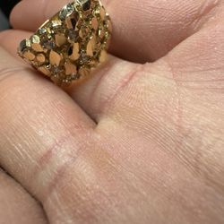 Gold Nugget Ring 