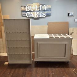 Snack Cart And Champagne Wall 